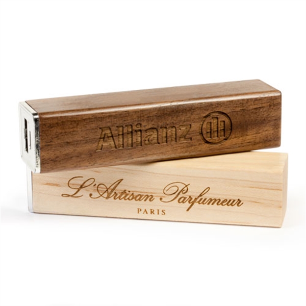Eco-friendly Rectangle wooden Power Bank,Quick Ship