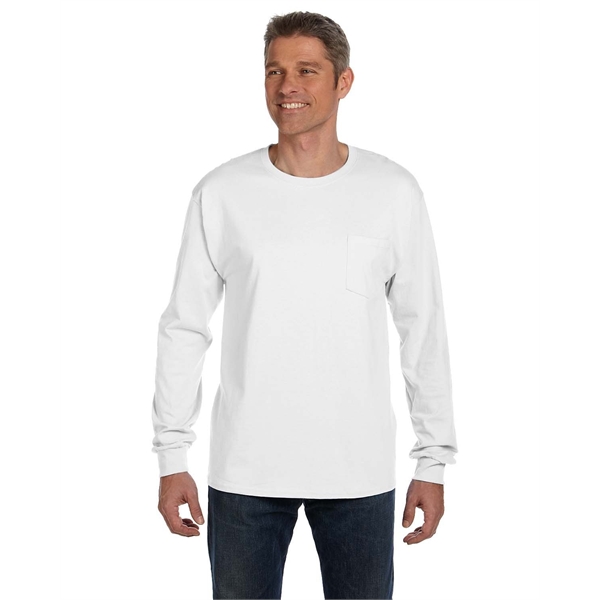 Hanes Men’s Authentic-T Long-Sleeve Pocket T-Shirt