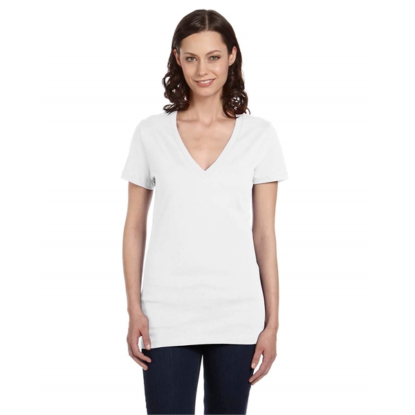 Bella+Canvas Ladies’ Jersey Short-Sleeve Deep V-Neck T-Shirt