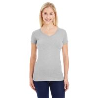 J America Ladies' Glitter V-Neck T-Shirt