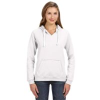 J America Ladies' Sydney Brushed V-Neck Hooded Sweatshirt