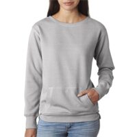J America Ladies' Glitter French Terry Crew