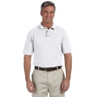 Harriton Men's Tall 6 oz. Ringspun Cotton Pique Short-Sle...