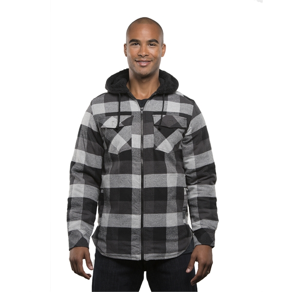 Burnside Men’s Hooded Flannel Jacket