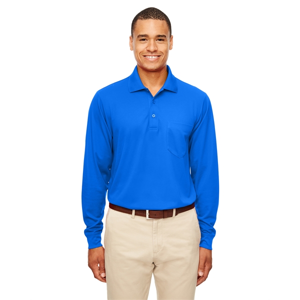Ash City Adult Pinnacle Performance Long-Sleeve Pique Pol…