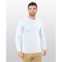 Bayside Unisex Fine Jersey Long-Sleeve Crew T-Shirt