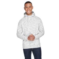 J America Adult Melange Fleece Pullover Hooded Sweatshirt