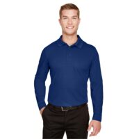 CrownLux Performance™ Men's Tall Plaited Long Sleeve Polo