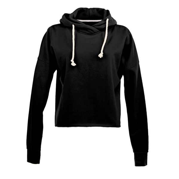J America Ladies’ Lounge Hi-Low Fleece Hoodie