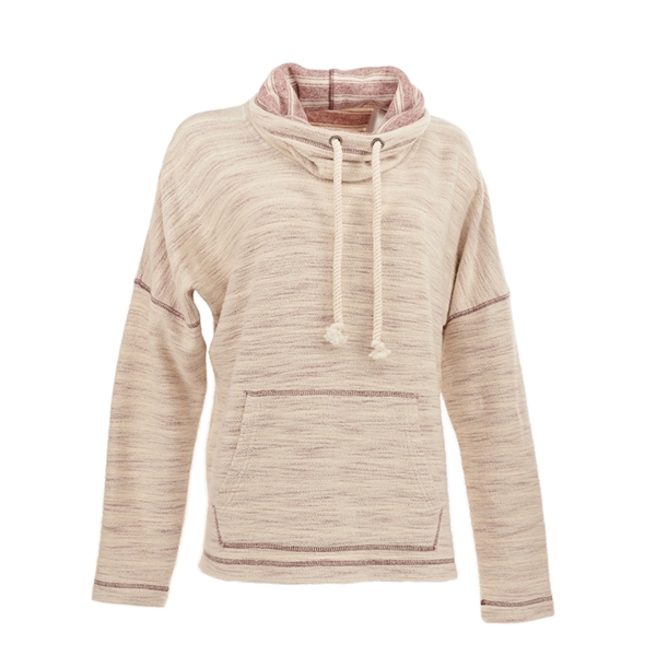 J America Ladies’ Baja Fleece Cowl Neck Hoodie