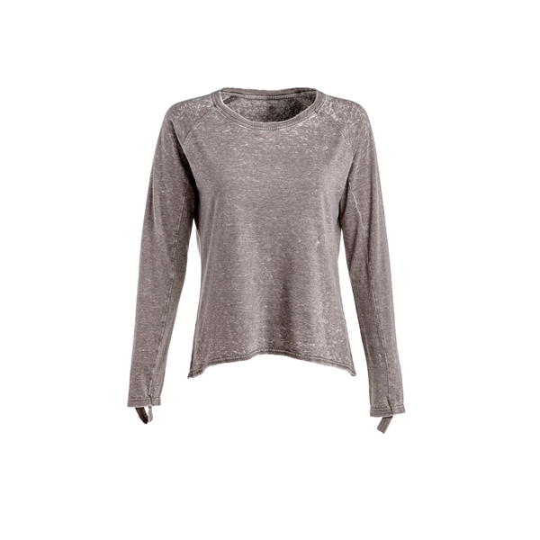 J America Ladies’ Zen Jersey Hi-Low Long-Sleeve T-Shirt