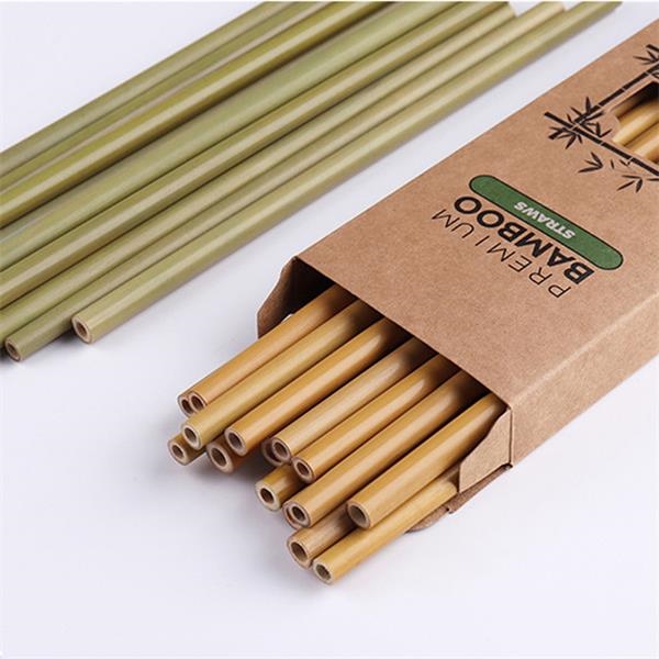 Eco-friendly Bamboo Straw Set With Cleaning Brush