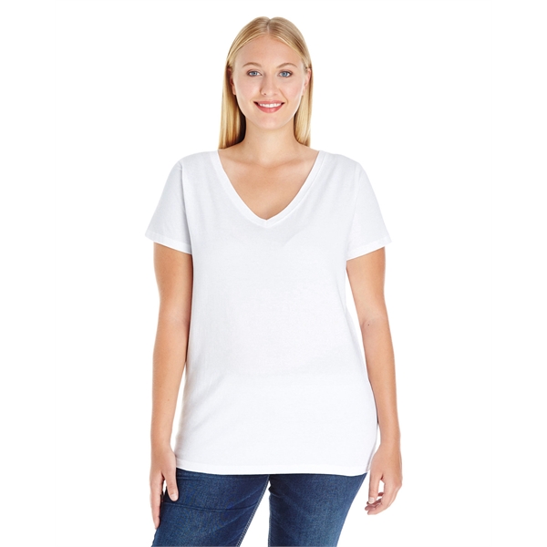 LAT Ladies’ Curvy V-Neck T-Shirt