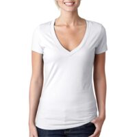 Next Level Apparel Ladies' CVC Deep V-Neck T-Shirt