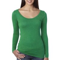 Next Level Apparel Ladies' Triblend Long-Sleeve Scoop