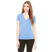 Bella+Canvas Ladies' Triblend Short-Sleeve Deep V-Neck T-...