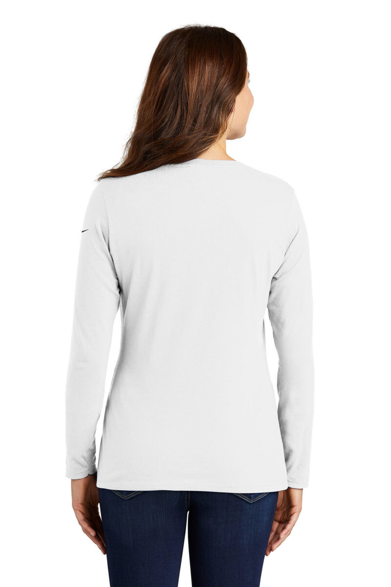 Nike Ladies Core Cotton Long Sleeve Scoop Neck Tee - Image 4