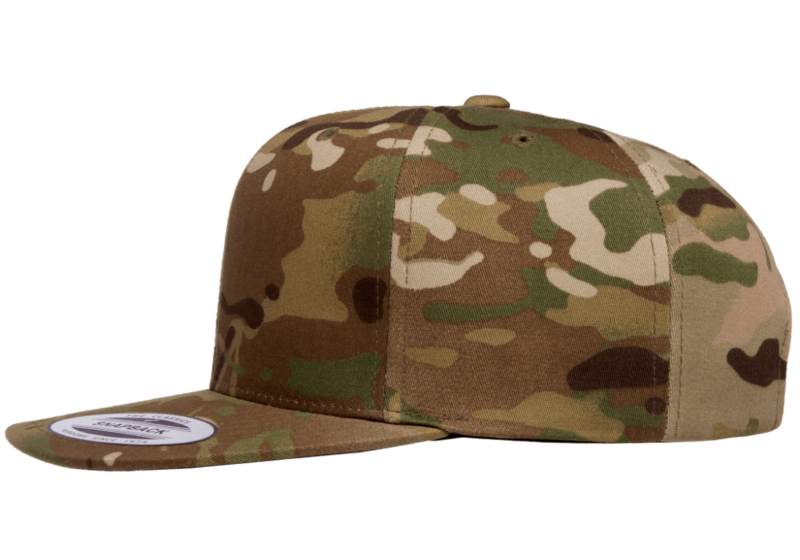 Flexfit Yupoong YP Classics Premium Multicam Camo Flat Bill Snapback Hats - 6089MC - Image 2