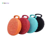 Round Fabric Wireless Bluetooth Speaker with Carabiner