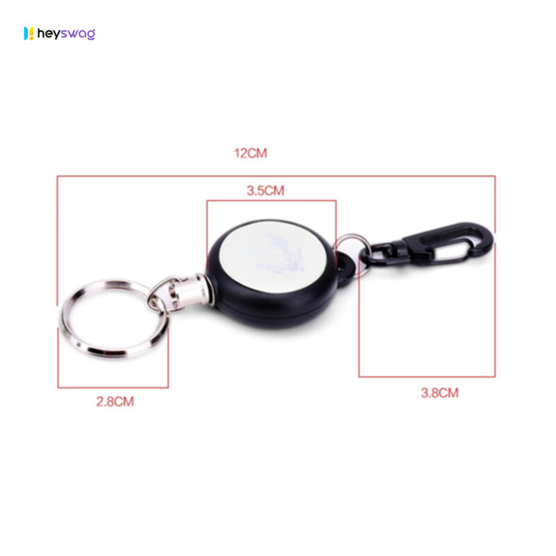 Swivel Carabiner Badge Reel W/ Keyring Attachment - Image 5