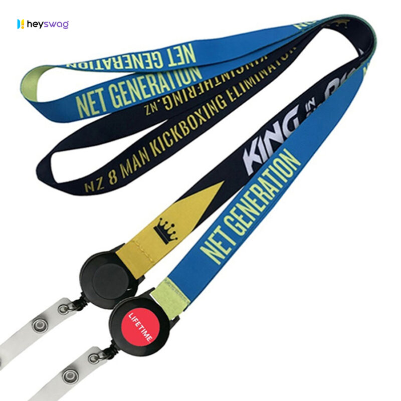 5/8 Inch Dye Sublimation Lanyards W/ Retractable Reel Combo - Image 3
