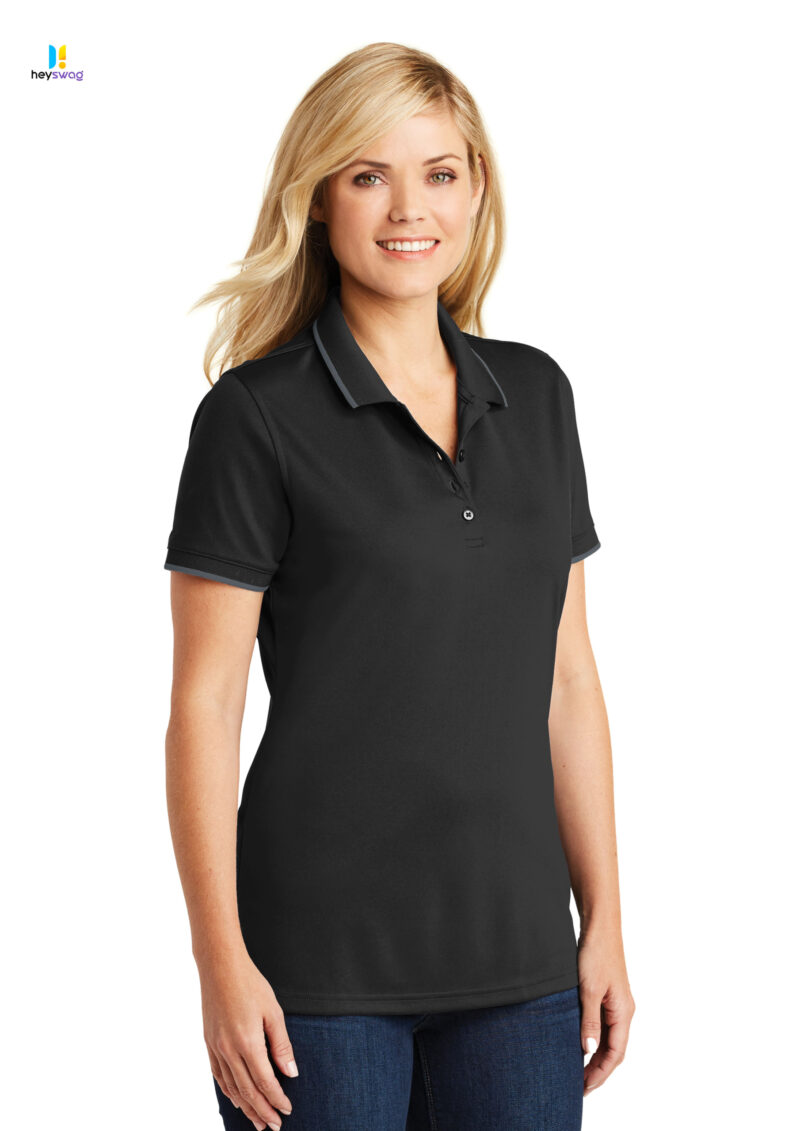 Port Authority® Ladies Dry Zone® UV Micro-Mesh Tipped Polo - Image 7