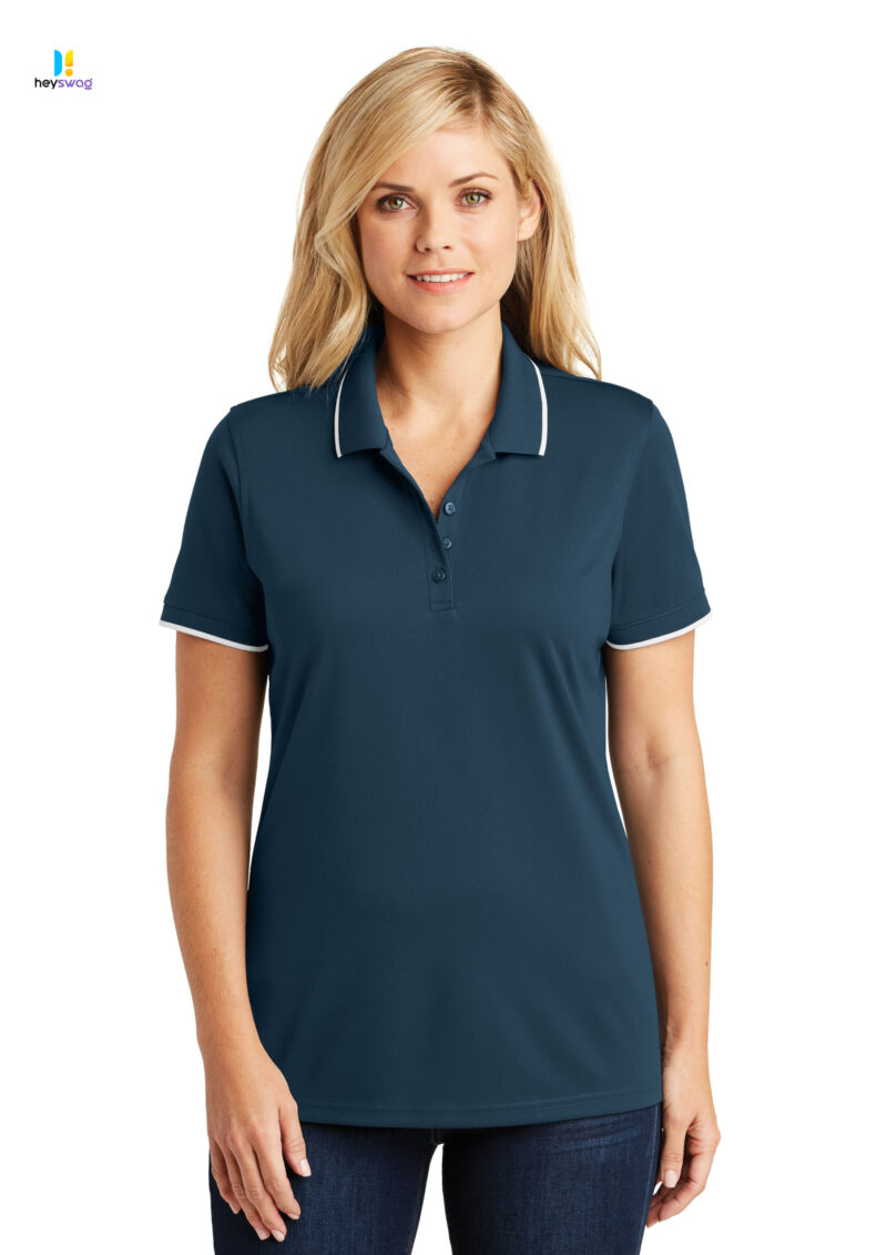 Port Authority® Ladies Dry Zone® UV Micro-Mesh Tipped Polo - Image 16