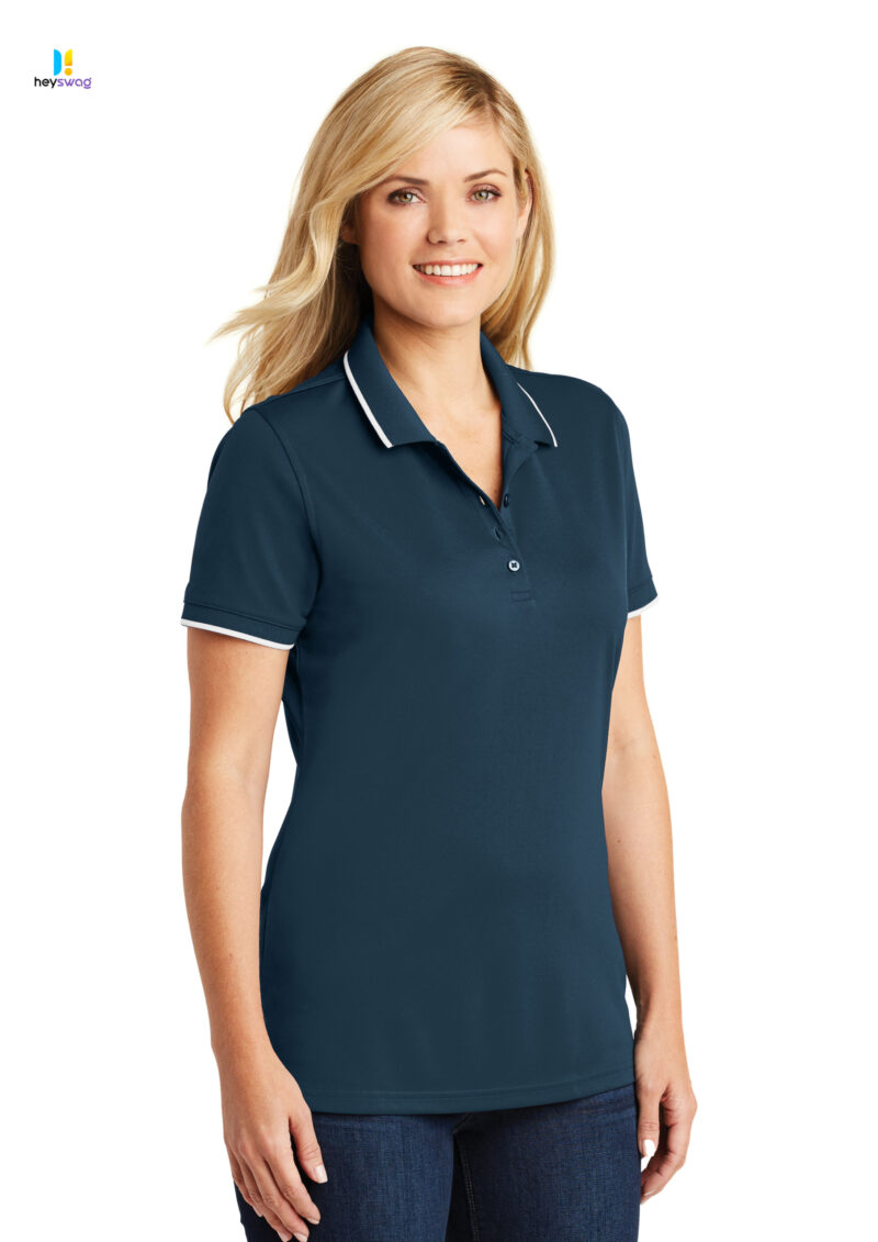 Port Authority® Ladies Dry Zone® UV Micro-Mesh Tipped Polo - Image 18