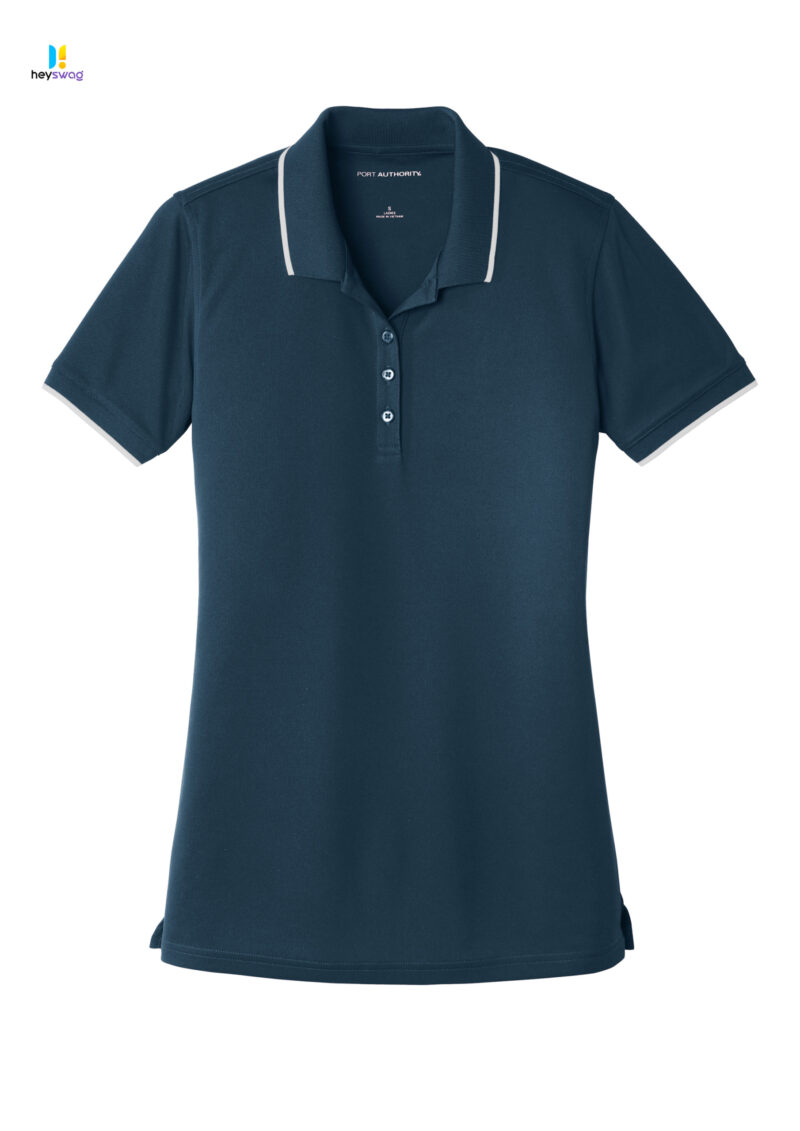 Port Authority® Ladies Dry Zone® UV Micro-Mesh Tipped Polo - Image 14