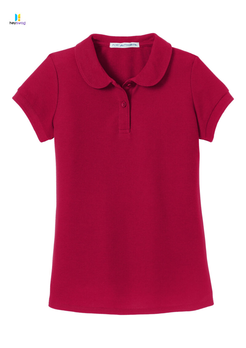 Port Authority® Girls Silk Touch™ Peter Pan Collar Polo - Image 15