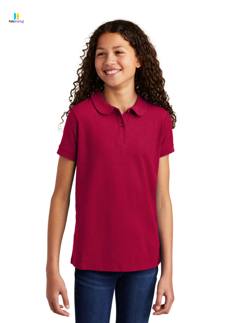 Port Authority® Girls Silk Touch™ Peter Pan Collar Polo - Image 12