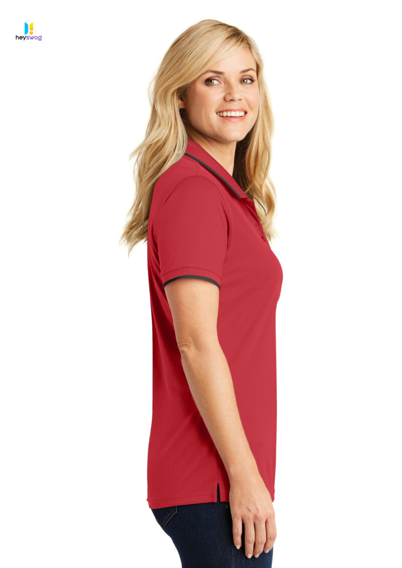 Port Authority® Ladies Dry Zone® UV Micro-Mesh Tipped Polo - Image 8