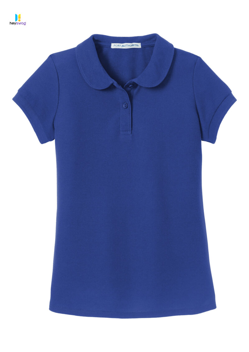 Port Authority® Girls Silk Touch™ Peter Pan Collar Polo - Image 10