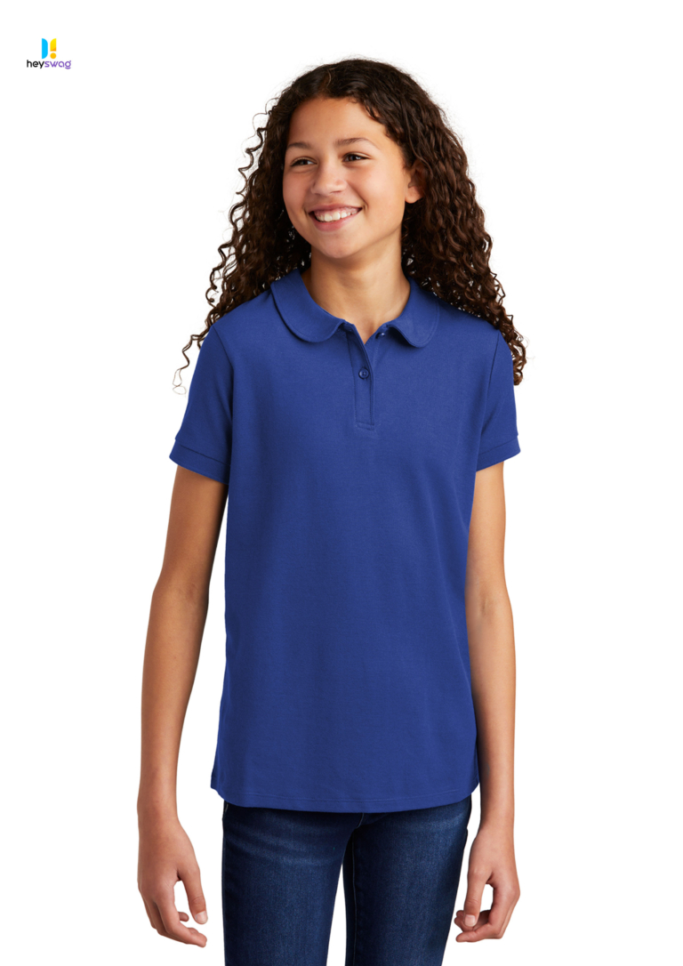 Port Authority® Girls Silk Touch™ Peter Pan Collar Polo