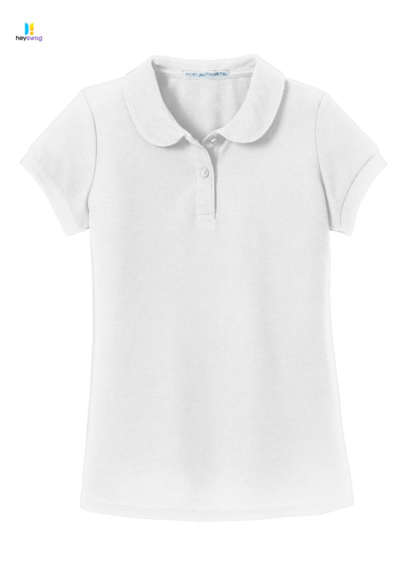 Port Authority® Girls Silk Touch™ Peter Pan Collar Polo - Image 5