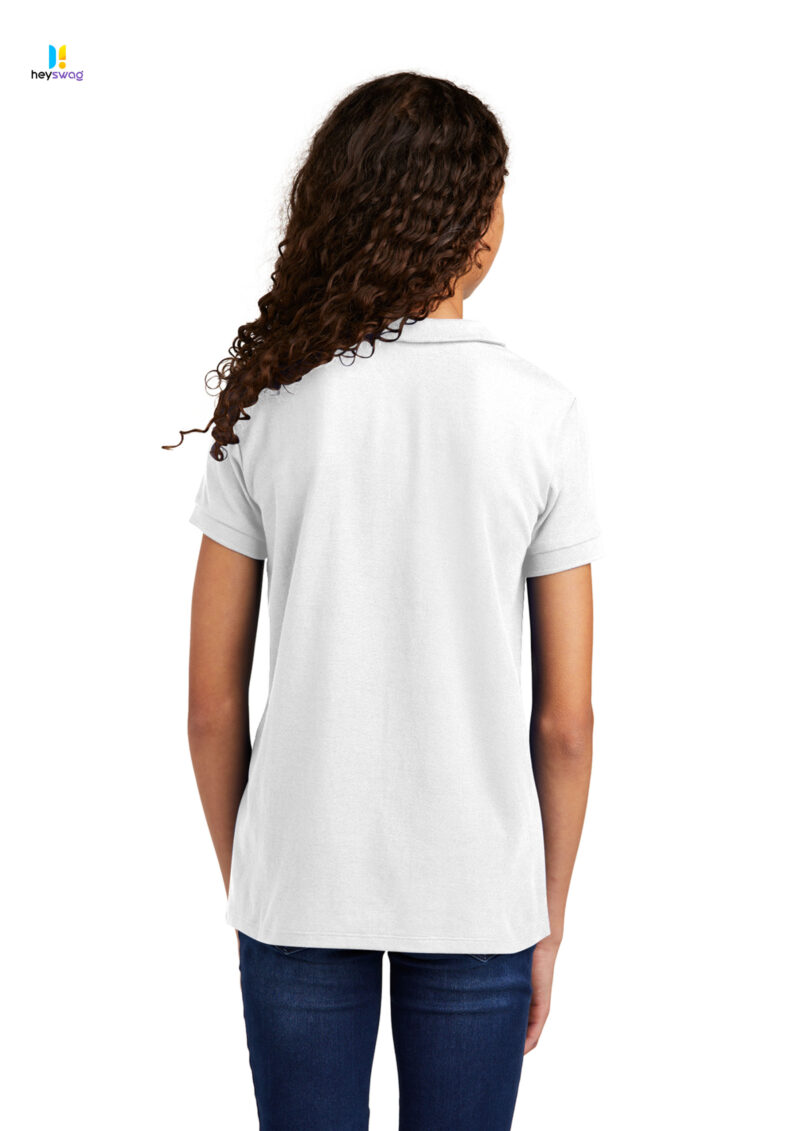 Port Authority® Girls Silk Touch™ Peter Pan Collar Polo - Image 3